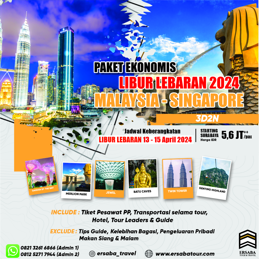 2 Negara 3D2N Ekonomis (2024) - Lebaran 2024